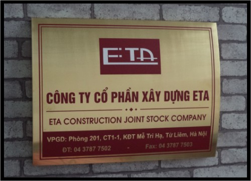 Biển đồng tên công ty