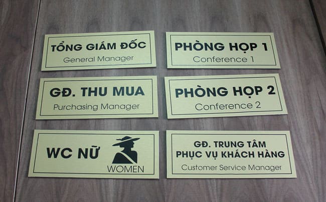 Biển phòng công ty đồng