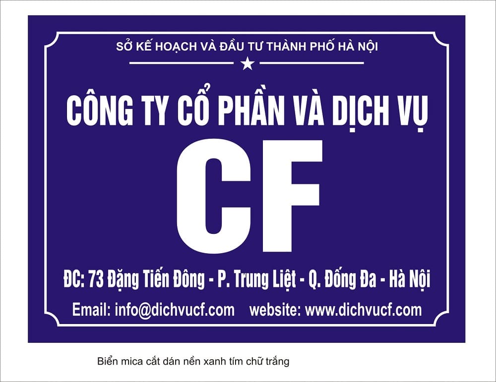 Biển tên Công ty Mica